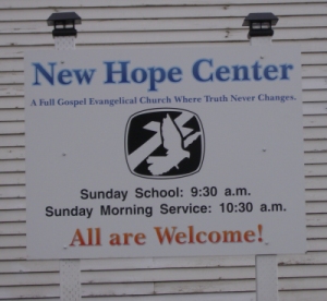 New Hope Center sign